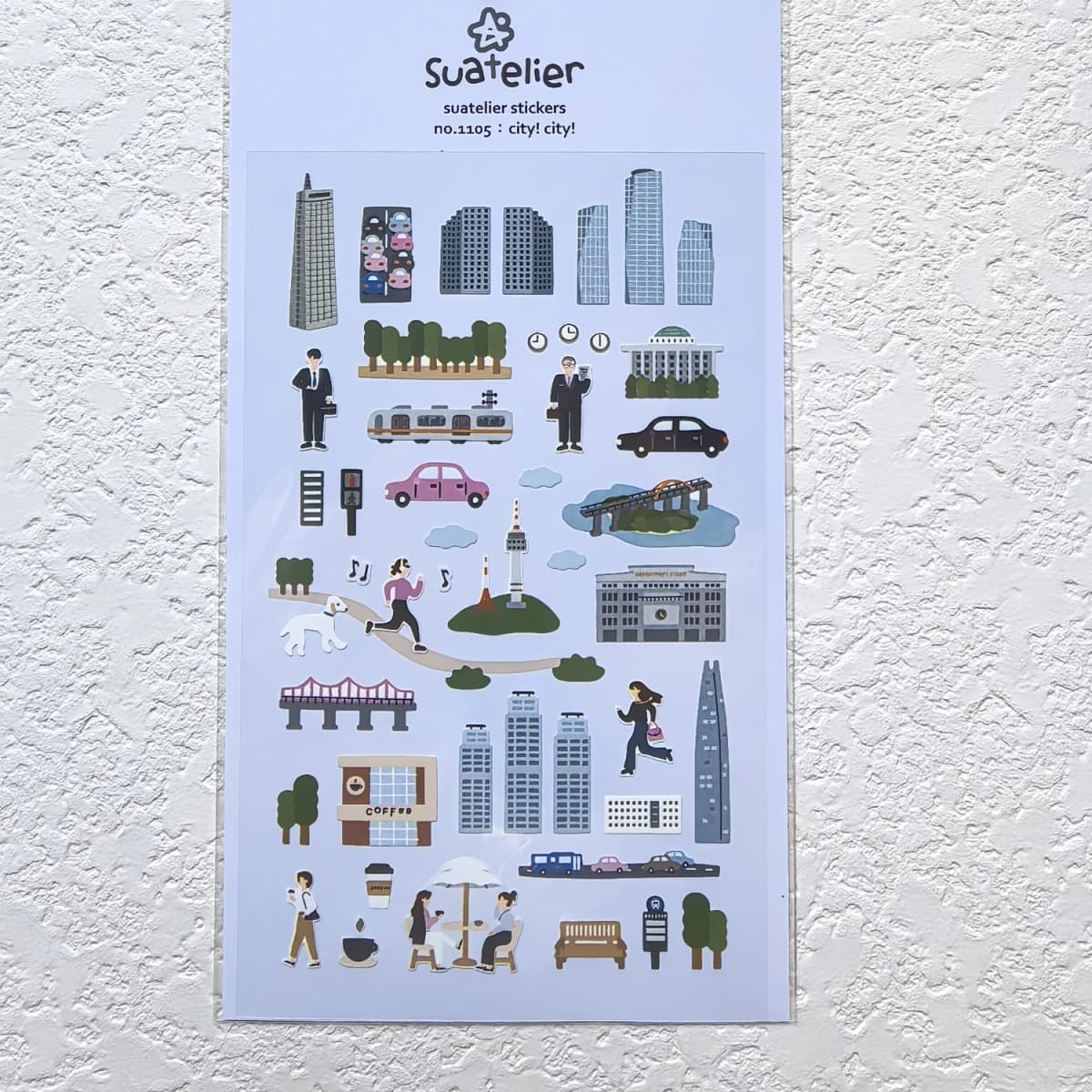 Korean Import Suatelier City Travel Exercise Stickers Scrapbooking DIY Journal Stickers Stationery Decor School Office Supplies