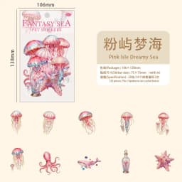 20sheets/1lot kawaii Stationery Sticker Fantasy Ocean junk journal Decorative Scrapbooking DIY Craft Sticker