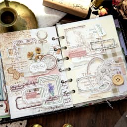 2pcs/1lot Kawaii Scrapbook Stickers Emotional Edge Junk Journal Gold Planner Stationery Sticker Planner Decorative