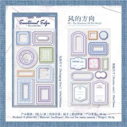 2pcs/1lot Kawaii Scrapbook Stickers Emotional Edge Junk Journal Gold Planner Stationery Sticker Planner Decorative