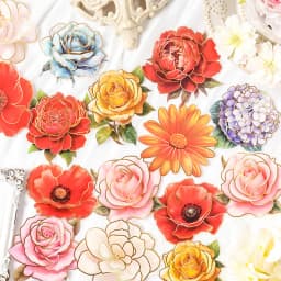 10pcs/lot Kawaii Stationery Stickers Flower Story Junk journaling stickers Planner Decorative Scrapbooking
