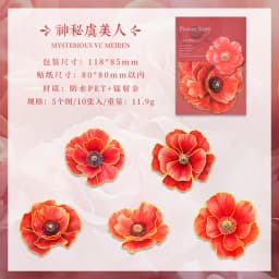 10pcs/lot Kawaii Stationery Stickers Flower Story Junk journaling stickers Planner Decorative Scrapbooking