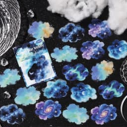 20pcs/1lot Kawaii Scrapbook Sticker Stellar Chronicles Scrapbooking Supplies Planner Decorative Stationery Sticker