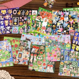 TIANZI 20/30pcs Retro Fantasy Die Cutting Stickers Book Cute Stationery for DIY Scrapbook Diary Phone Case Creative Handbook