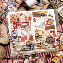 TIANZI 20/30pcs Retro Fantasy Die Cutting Stickers Book Cute Stationery for DIY Scrapbook Diary Phone Case Creative Handbook
