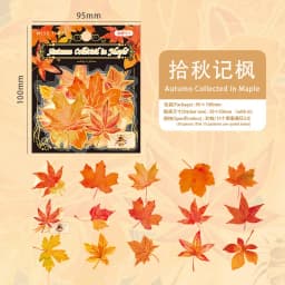 30pcs/lot Kawaii Stationery Stickers Maple Leaf Story DIY Craft Scrapbooking Album Junk Journal Happy Planner Diary Stickers