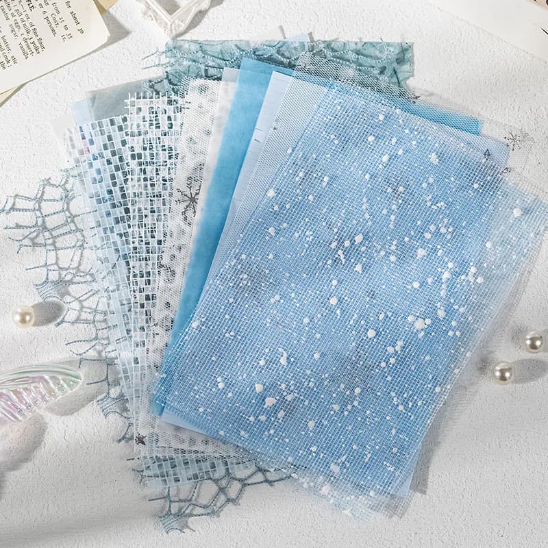 16 Sheets/Bag Laser Cut Special Paper for Scrapbooking DIY, Junk Journal, Collage Decoration, Card Making Craft Supplies