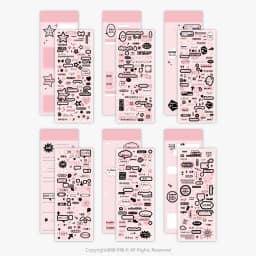 WAKAWAKA Scrapbook Sticker Sweet Call Text Decorative Stickers Pink Black Decal Card Sticker For Arts Diy Crafts Album Journal