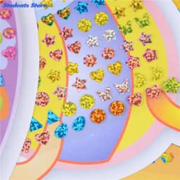 1Sheet Crystal Stickers Earring Cartoon Reward Wonderful Kindergarten Face Stickers Children Ear Reward Stick Boy Girl Stickers