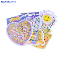 1Sheet Crystal Stickers Earring Cartoon Reward Wonderful Kindergarten Face Stickers Children Ear Reward Stick Boy Girl Stickers