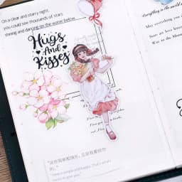 20pcs Forest Girl Diary Stickers Cute Waterproof Stationery DIY Cartoon Characters Japanese Style Children's Decoration