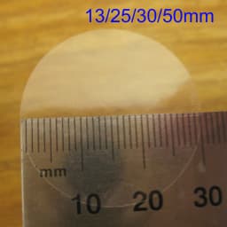 200pcs Transparent PVC Sealing Sticker 13mm 25mm 30mm 50mm Clear Vinyl Label Glossy Surface Tear Resistant Shining Decoration