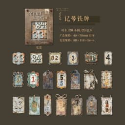 Journal GO 20pcs Vintage Metal Imprint Stickers for Scrapbooking Collage Junk Journal Decor Planner Card Craft Making Assets
