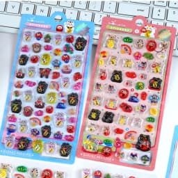 2 pcs Japanese Style Lucky Cat Drop 3D Relief Stickers Scrapbooking Diy Journal Stationery Sticker Deco School Supplies Gift