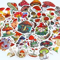 10/50/100pcs Kawaii Mushroom Stickers Toys Cute Cartoon Decals For Kids DIY Laptop Scrapbook Stationery Fridge Funny Sticker