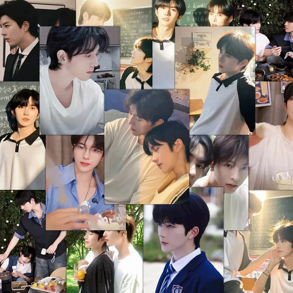 64PCS Drama CP Stickers Set - Huang Xing & Qiu Dingjie ABO Desire Characters Decorative Fans Gift Ideal for Drama Lovers