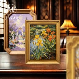 JIANWU Vintage Relief Flower Sea Painting Frame Landscape Material Collage Scrapbooking Sticker Creative DIY Journal Stationery
