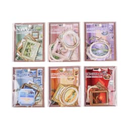 JIANWU Vintage Relief Flower Sea Painting Frame Landscape Material Collage Scrapbooking Sticker Creative DIY Journal Stationery