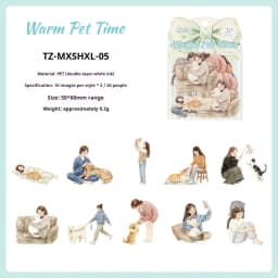 JIANWU Cute Girl Character Life Landscape Material Collage Scrapbooking PET Sticker Creative DIY Journal Stationery
