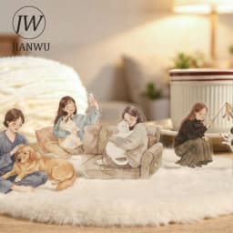JIANWU Cute Girl Character Life Landscape Material Collage Scrapbooking PET Sticker Creative DIY Journal Stationery
