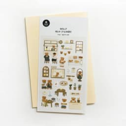 Korean Import Original Suatelier Ins Coffee Bear Paper Stickers Scrapbooking Diy Journal Stationery Sticker Cute Aesthetic Gift