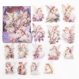 30pcs/pack PET Elf Stickers Aesthetics Stationery DIY Scrapbooking Materials Collage Junk Journal Decor Stickers