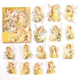 30pcs/pack PET Elf Stickers Aesthetics Stationery DIY Scrapbooking Materials Collage Junk Journal Decor Stickers