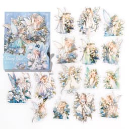 30pcs/pack PET Elf Stickers Aesthetics Stationery DIY Scrapbooking Materials Collage Junk Journal Decor Stickers