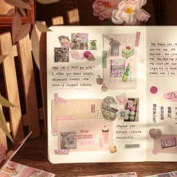 30Sheets/Book Sticker Book Retro Ins Korean Kawaii Sticker Handbook Stationery DIY Hand Account Scrapbook Diary Decoration