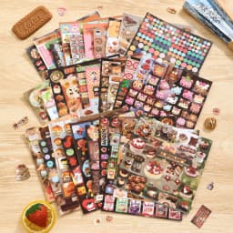 30 Pcs Japanese Stationery Sticker Book Cartoon for Laptop Journal Scrapbooking Creative Decorative Stickers Aesthetic Handmade