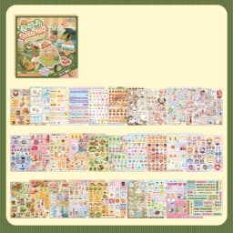 30 Pcs Japanese Stationery Sticker Book Cartoon for Laptop Journal Scrapbooking Creative Decorative Stickers Aesthetic Handmade