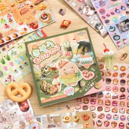 30 Pcs Japanese Stationery Sticker Book Cartoon for Laptop Journal Scrapbooking Creative Decorative Stickers Aesthetic Handmade