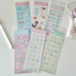 WAKAWAKA Hot Silver Bubble Stickers Deco Stickers Korean Stickers Scrapbook Stickers Cute Guka Card Decor Journal Embellishments