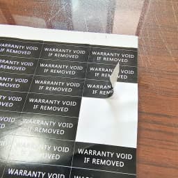 80pcs 25x10mm WARRANTY VOID IF REMOVED Brittle Paper Security Seal Open Indicator Tamper Evident Removal Proof Protection Band