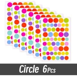 4200 Sheet Heart/Circle/Stars Reward Sign Stickers Pack DIY Skateboard Suitcase Stationery Decals Decor Phone Laptop Gift Toys