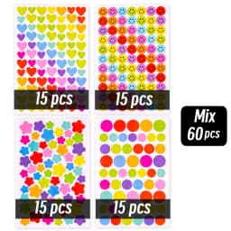 4200 Sheet Heart/Circle/Stars Reward Sign Stickers Pack DIY Skateboard Suitcase Stationery Decals Decor Phone Laptop Gift Toys