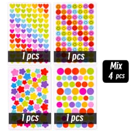 4200 Sheet Heart/Circle/Stars Reward Sign Stickers Pack DIY Skateboard Suitcase Stationery Decals Decor Phone Laptop Gift Toys