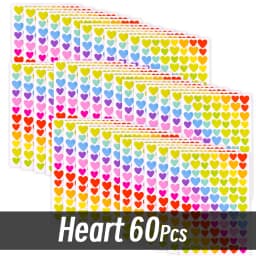 4200 Sheet Heart/Circle/Stars Reward Sign Stickers Pack DIY Skateboard Suitcase Stationery Decals Decor Phone Laptop Gift Toys