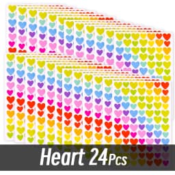 4200 Sheet Heart/Circle/Stars Reward Sign Stickers Pack DIY Skateboard Suitcase Stationery Decals Decor Phone Laptop Gift Toys
