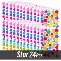 4200 Sheet Heart/Circle/Stars Reward Sign Stickers Pack DIY Skateboard Suitcase Stationery Decals Decor Phone Laptop Gift Toys