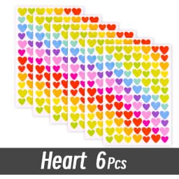 4200 Sheet Heart/Circle/Stars Reward Sign Stickers Pack DIY Skateboard Suitcase Stationery Decals Decor Phone Laptop Gift Toys