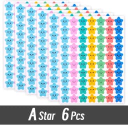 4200 Sheet Heart/Circle/Stars Reward Sign Stickers Pack DIY Skateboard Suitcase Stationery Decals Decor Phone Laptop Gift Toys