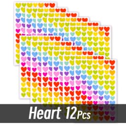 4200 Sheet Heart/Circle/Stars Reward Sign Stickers Pack DIY Skateboard Suitcase Stationery Decals Decor Phone Laptop Gift Toys
