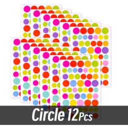 4200 Sheet Heart/Circle/Stars Reward Sign Stickers Pack DIY Skateboard Suitcase Stationery Decals Decor Phone Laptop Gift Toys