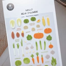 Korean Import Suatelier Farm Fish Market Baking Sticker Scrapbooking Diy Journaling Diary Decor Stationery Sticker School Gift