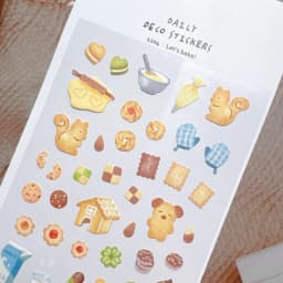 Korean Import Suatelier Farm Fish Market Baking Sticker Scrapbooking Diy Journaling Diary Decor Stationery Sticker School Gift