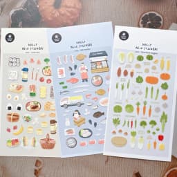 Korean Import Suatelier Farm Fish Market Baking Sticker Scrapbooking Diy Journaling Diary Decor Stationery Sticker School Gift