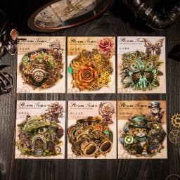 20pcs/1lot kawaii Stationery Stickers steam town Diary Planner junk journal Decorative Scrapbooking