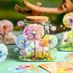 10pcs/1lot Kawaii Scrapbook Sticker Dandelion Covenant Scrapbooking Supplies Planner Decorative Craft Stationery Sticker