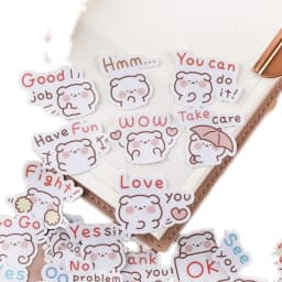 40pcs Cute Puppy Handbook Cartoon Sticker Diy Photo Album Ins Translucent Decorative DIY Craft Photo Albums/Children